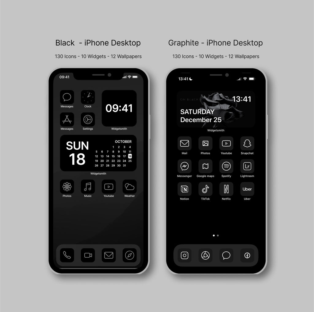 On Black iOS14 Icons Pack - On Black
